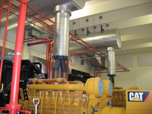Insulated Diesel Generator Exhausts